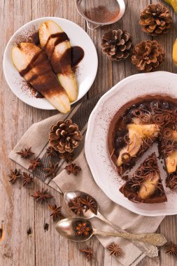 Armut ve çikolata tart.