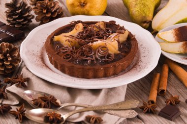 Armut ve çikolata tart.