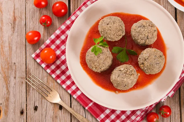 Albóndigas Con Salsa Tomate —  Fotos de Stock