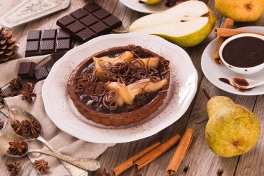 Armut ve çikolata tart.