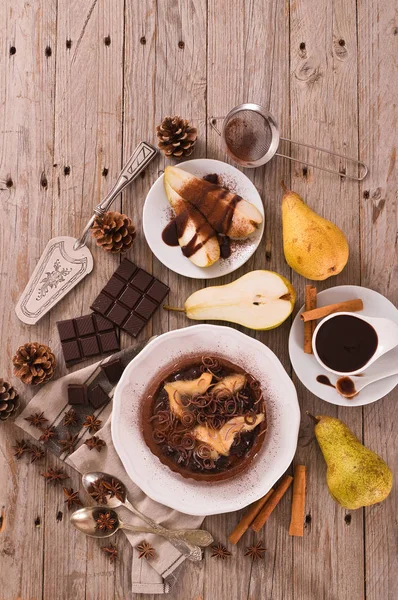 Tarta Pera Chocolate — Foto de Stock