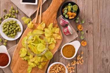 Wasabi lezzet patates cips.