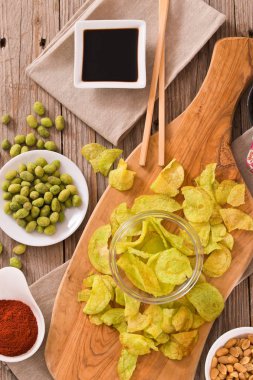 Wasabi lezzet patates cips.