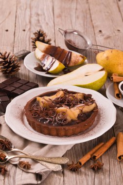 Armut ve çikolata tart.