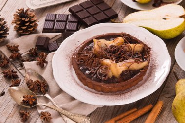 Armut ve çikolata tart.