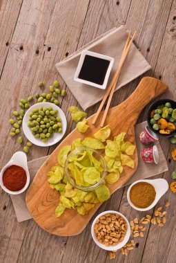 Wasabi lezzet patates cips.