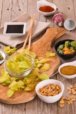 Wasabi lezzet patates cips.