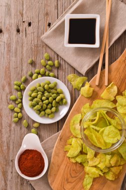 Wasabi lezzet patates cips.