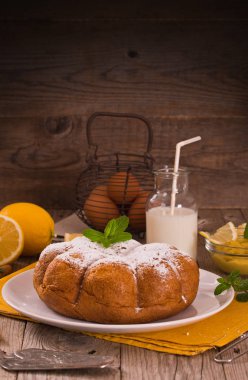 Limon kremalı dolgulu kek.