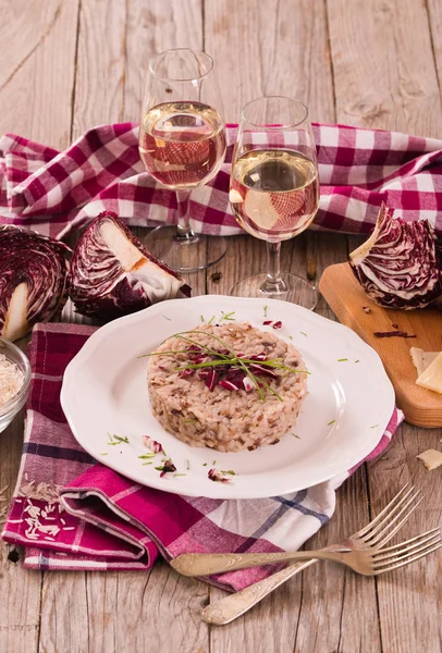 Risotto Red Radicchio — Stock Photo, Image