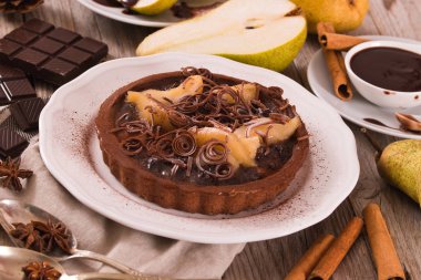 Armut ve çikolata tart.