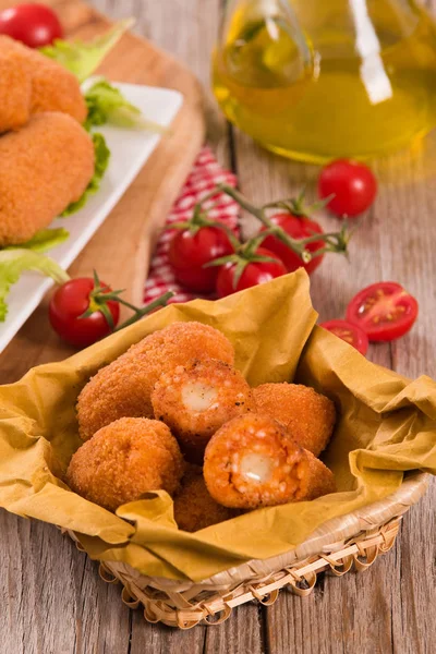 Italienische Gebratene Reisbällchen — Stockfoto