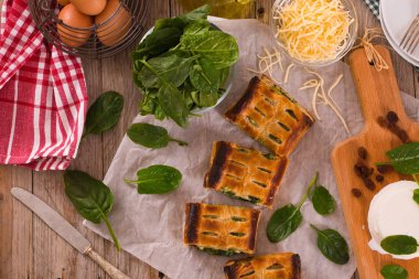 Ispanak ve ricotta Peynirli börek.