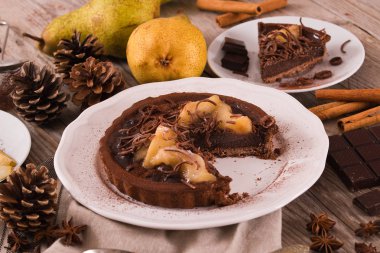 Armut ve çikolata tart.