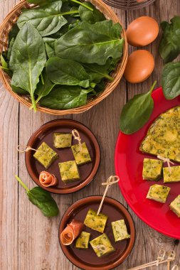 Ispanaklı İspanyol omleti..