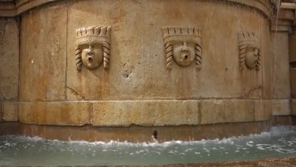Ferdinandea Fountain Matera Basilicata Italy — Stock Video
