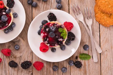 Karışık Meyveli ile Cheesecakes.