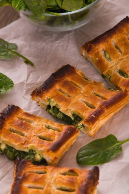 Ispanak ve ricotta Peynirli börek.