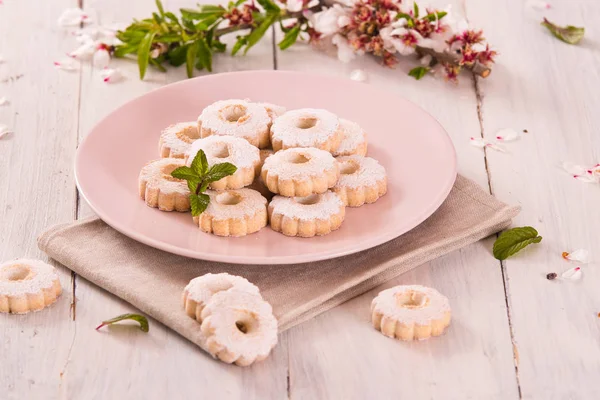 Galletas Canestrelli Con Menta —  Fotos de Stock