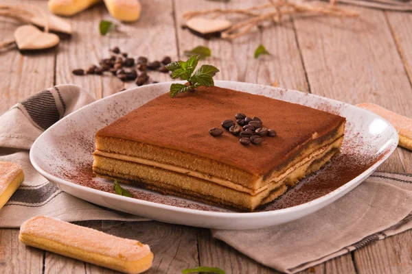 Tiramisu Torta Tejszínnel — Stock Fotó