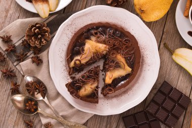 Armut ve çikolata tart.