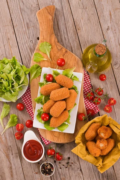 Suppli Italienisch Gebratene Reisbällchen — Stockfoto