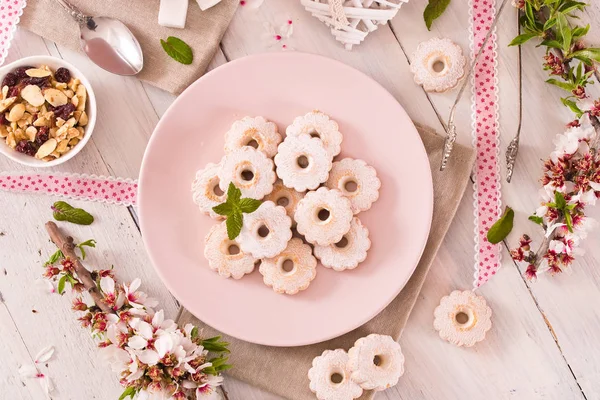 Galletas Canestrelli Con Azúcar Glaseado —  Fotos de Stock