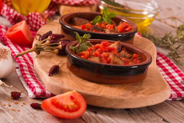Lomo Cerdo Marinado Salsa Tomate — Foto de Stock