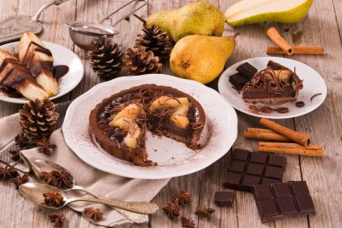 Armut ve çikolata tart.