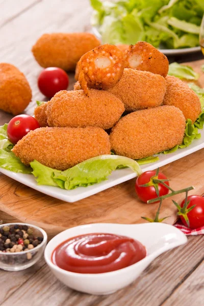 Suppli Polpette Riso Fritte Italiane — Foto Stock