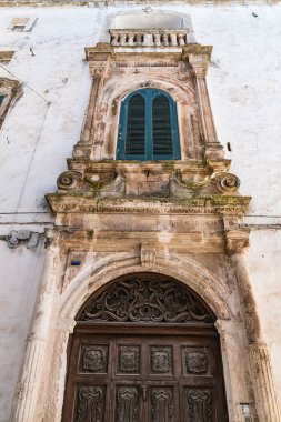 Martina Franca 'nın tarihi sarayı. Puglia. İtalya.