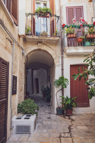 Alleyway of Polignano. Puglia. Italy.