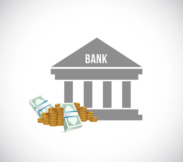 Bank Cash Money Saving Money Concept Business Concept Illustration Design — Stock Photo, Image