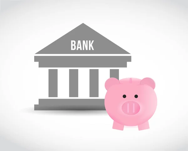 Bank Piggy Bank Saving Money Concept Business Concept Illustration Design — Stock Photo, Image