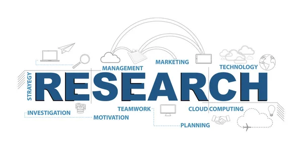 Forschungsdiagramm Vektorillustration Isoliert Auf Weißem Hintergrund — Stockfoto
