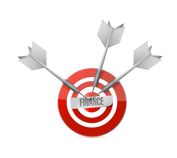 Finance Target Darts Vector Illustration Isolated White Background — Stock Photo, Image