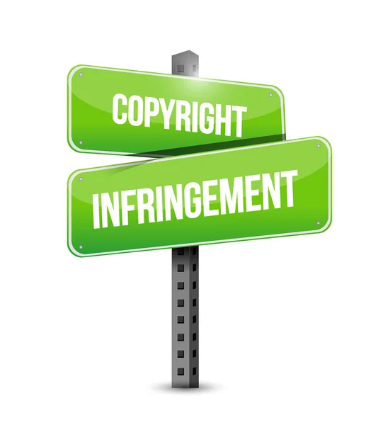 Copyright Infringement Sign Illustration Isolated White Background — Stock Photo, Image