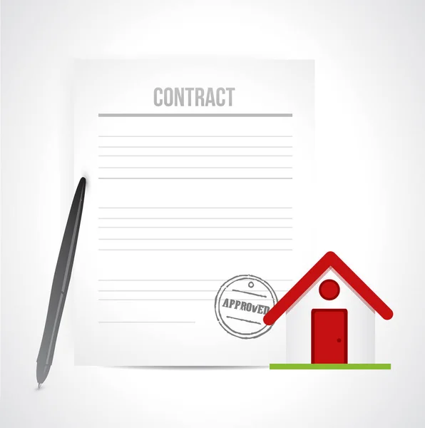 房地产企业合同协议 被隔绝的例证在白色 — 图库照片