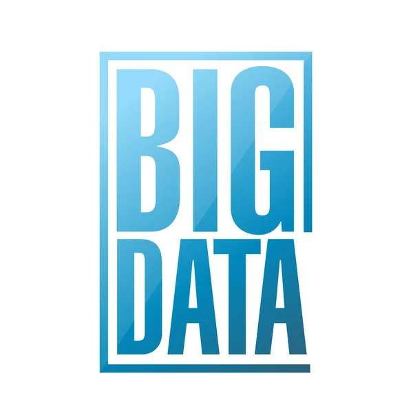 Illustration Timbre Big Data Isolé Sur Fond Blanc — Photo