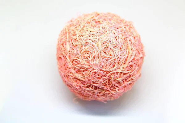 Rosafarbenes String Ornament Auf Weißem Hintergrund — Stockfoto