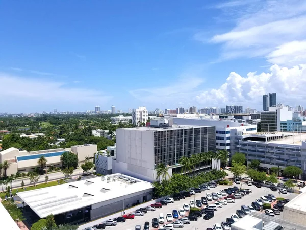 Flygfoto Över Ocean Drive Och South Beach Miami Florida Usa — Stockfoto