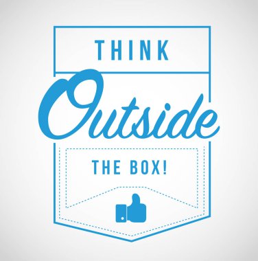 beyaz bir arka plan üzerinde izole kutusu modern damgası iletisi tasarım dışında düşünün