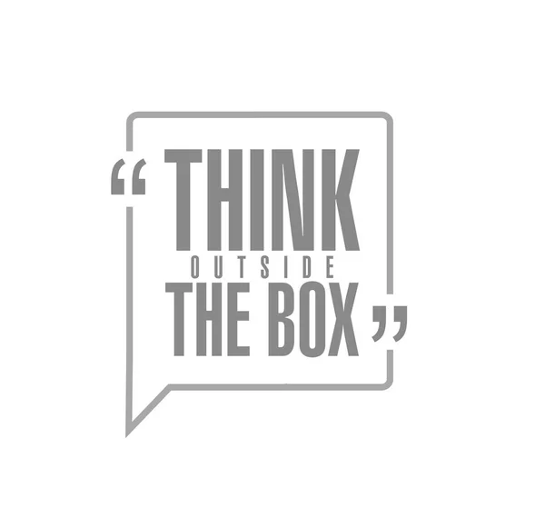 Think Box Line Quote Message Concept Isolated White Background — Stock Photo, Image