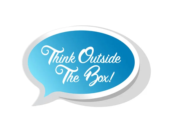 Think Box Bright Message Isolated White Background — Stock Photo, Image