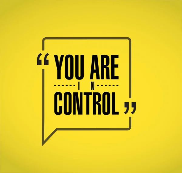 You Control Line Quote Message Concept Isolated Yellow Background — Stock Photo, Image