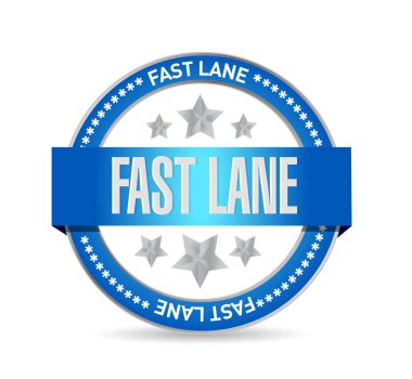 Fast lane mühür mesaj konsept illüstrasyon tasarım arka damga