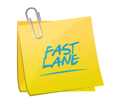 Fast lane posta o mesaj konsept illüstrasyon izole beyaz bir arka plan üzerinde