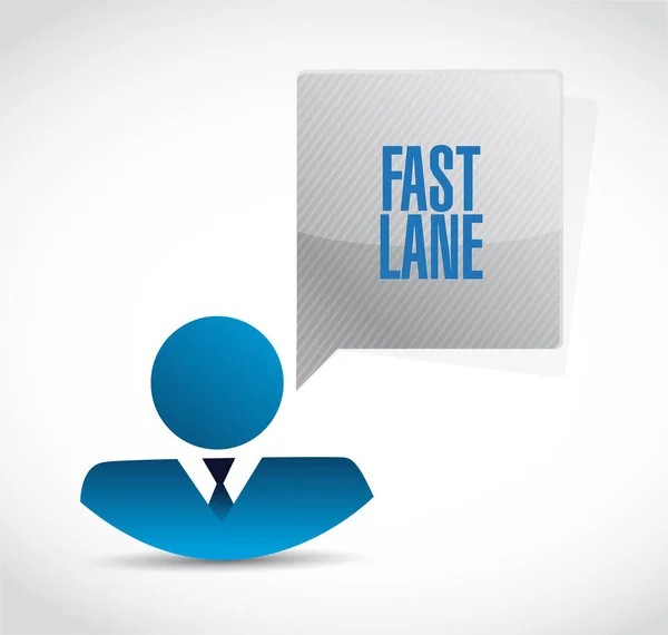 Fast Lane Άτομα Επικοινωνίας Έννοια Εικονογράφηση Απομονωμένη Πάνω Λευκό Φόντο — Φωτογραφία Αρχείου