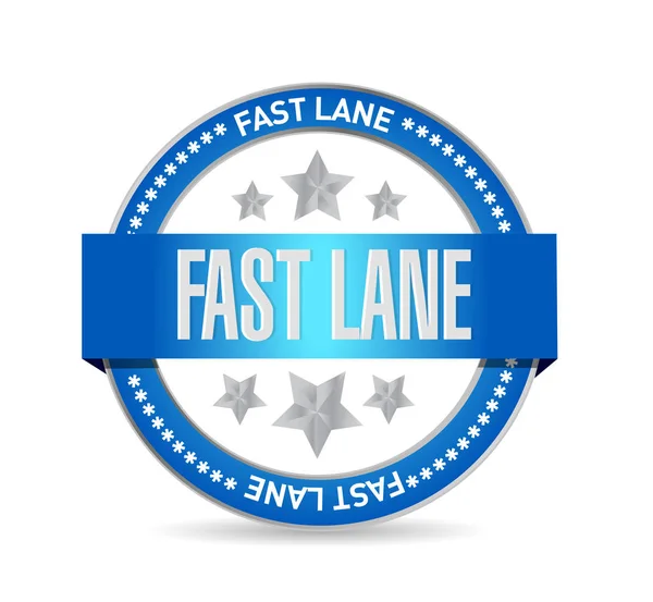 Fast Lane Těsnění Razítko Zprávy Koncept Ilustrace Návrhu Pozadí — Stock fotografie