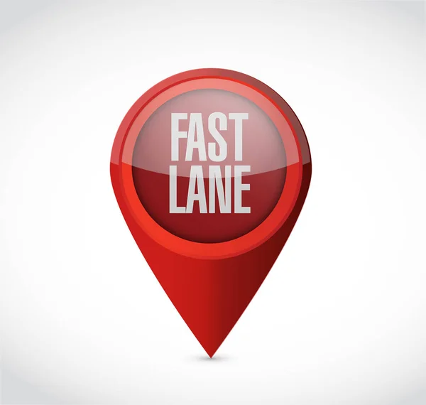 Fast Lane Pointer Message Concept Illustration Isolated White Background — Stock Photo, Image